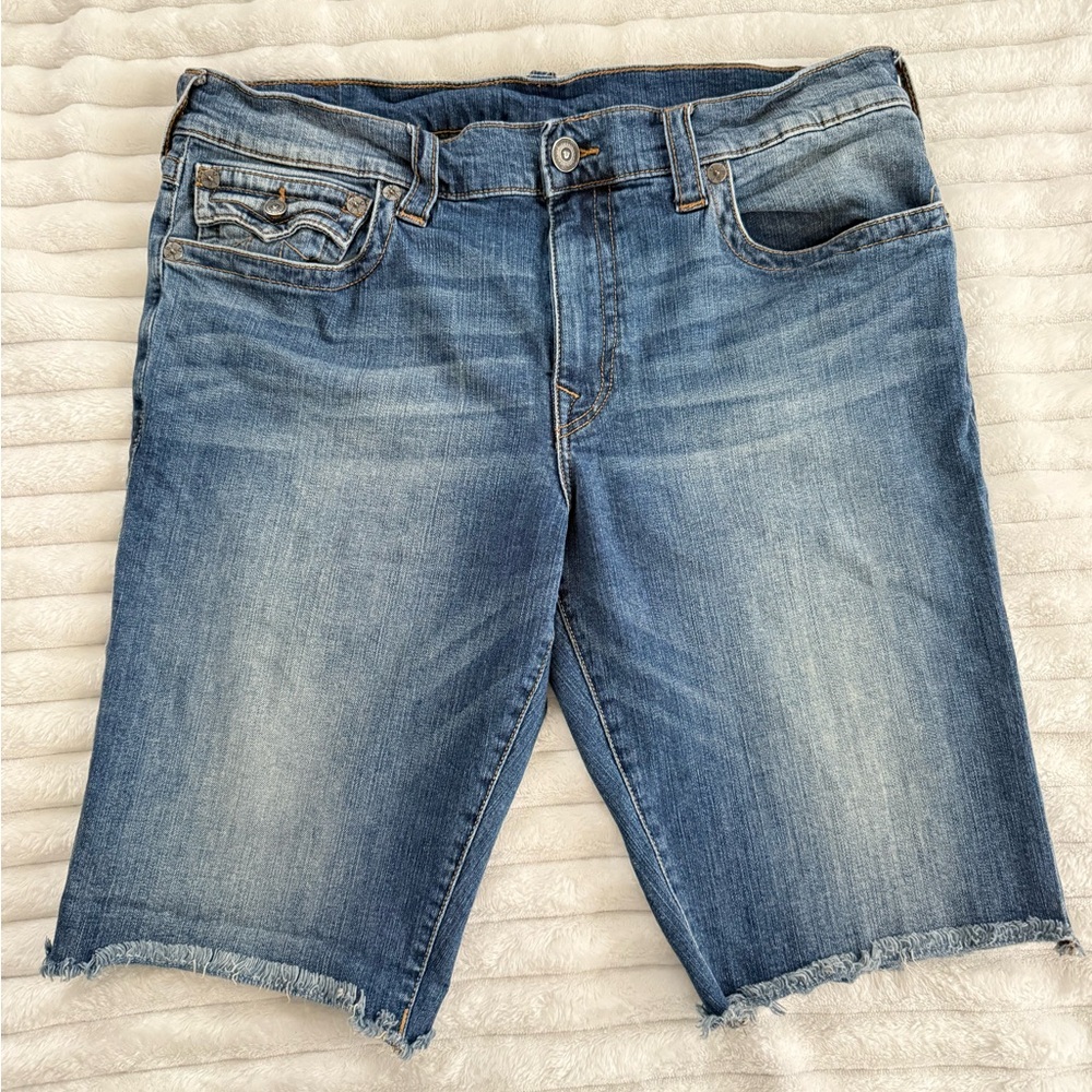 True Religion Indigo Denim Shorts Pre-Owned